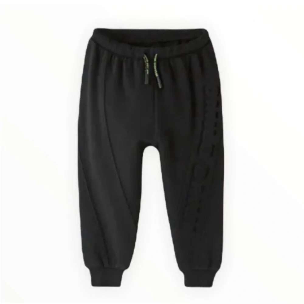 Zara kids, black, Embossed Sporty Pants, 2-3 years